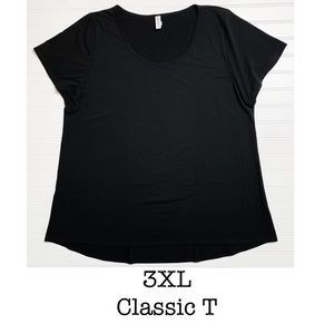 3XL solid black LuLaRoe Classic T BNWT